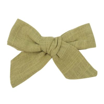 1/2PCS Flower Cotton Hair Bows with Clip for Girls Solid Boutique Hair Clips Hairgrip Barrettes Headwear Hair Acesssories(10)