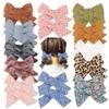 1/2PCS Flower Cotton Hair Bows with Clip for Girls Solid Boutique Hair Clips Hairgrip Barrettes Headwear Hair Acesssories(10) view 2