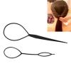 4 Pcs Ponytail Hair Styling Tools Plastic Needle Ponytail Topsy Loop Hair Bun Maker Braids Beauty Accessories Hairdressing Tool view 2