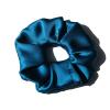 100% Pure Silk Hair Scrunchies for Women Girls Big Scrunchy Ponytail Holder Elastic Bobbles Ties Band Luxurious 19MM 6CM(Peacock Blue) view 1