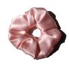 100% Pure Silk Hair Scrunchies for Women Girls Big Scrunchy Ponytail Holder Elastic Bobbles Ties Band Luxurious 19MM 6CM(Pink) view 1