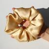 100% Pure Silk Hair Scrunchies for Women Girls Big Scrunchy Ponytail Holder Elastic Bobbles Ties Band Luxurious 19MM 6CM(Pink) view 2