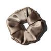 100% Pure Silk Hair Scrunchies for Women Girls Big Scrunchy Ponytail Holder Elastic Bobbles Ties Band Luxurious 19MM 6CM(Khaki) view 1