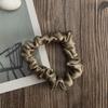 100% Pure Silk Hair Bow Ties Ropes Bands Scrunchy Elastics Ponytail Holders for Women Girls Hair Accessories(Dark Grey 1cm) view 3