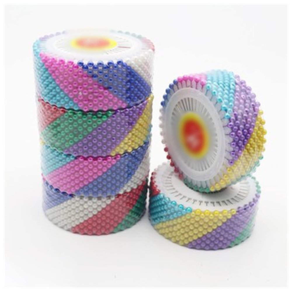 120pcs/3roll Pearl Light locating pins Patchwork Sewing pins Positioning Needle Garment Accessory DIY pin Handmade Make