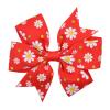 20pcs/lot Printed Flower Hair Bows with Clip for Girls Grosgrain Ribbon Boutique Hair Clip Barrettes Hair Accessories(11) view 1