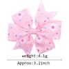 20pcs/lot Printed Flower Hair Bows with Clip for Girls Grosgrain Ribbon Boutique Hair Clip Barrettes Hair Accessories(11) view 2