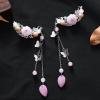 1pc/2pcs Antiquity Chinese Hairpins Girls Flowers Hair Comb Clip Tassel Hair Pins(White Silver) view 4