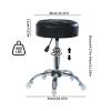ACEQLYT Round Rolling Stool with Wheels, Heavy Duty 400lb, Height Adjustable Swivel Drafting Stool for Shop, Salon, Home, Office, Tatoo, Medical, Massage (Black) view 2