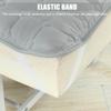 Grey,190 * 80cm(S),LDLCYCN Massage SPA Bed Sheet Cover Non-Slip Spa Bed Pad Massage Table Mattress Pad with Hole Massage Spa Mattress Topper with Elastic Band for Tattoo Table Beauty Salon Bed view 3