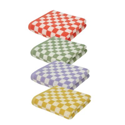 ABOOFAN 4pcs College Dorm Towel Soft Absorbent Microfiber Washcloths Face Towels Cloths for Bath Cleaning