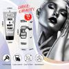 YBUETE Silver Water Based Face Body Paint, 2.37 OZ Large Tube Full Coverage Face Paint for Skull Goth Cosplay, Washable Metallic Silver Body Painting Cream for Adult Carnival Halloween SFX Makeup view 2