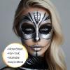 YBUETE Silver Water Based Face Body Paint, 2.37 OZ Large Tube Full Coverage Face Paint for Skull Goth Cosplay, Washable Metallic Silver Body Painting Cream for Adult Carnival Halloween SFX Makeup view 3