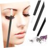 Healvian 100pcs Eyelash Brush Lip Brush Nail Brush Women Angled Glitter Make Brushes Nails Eyelid Eyeliner Lash Wand Portable Nail Cosmetic Lip Multi-use Lip Travel Lip Black Plastic view 4