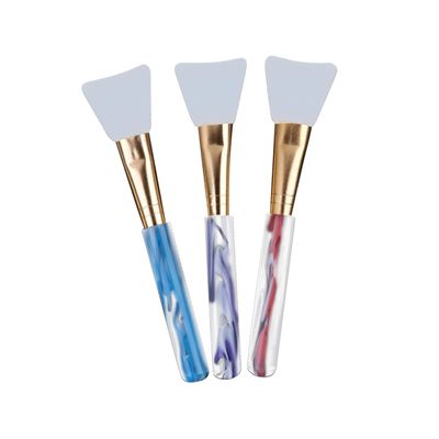 Beaupretty 3pcs Silicone Mask Brushes Professional Cosmetic Brush Applicator for Skincare Includes Purple Blue and Pink Transparent Packages for Face Masks and Makeup
