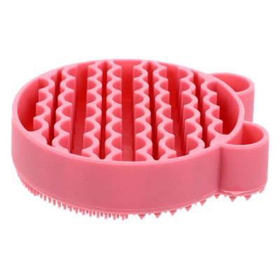 DEARMAMY Silicone Makeup Brush Cleaner Mat Storage Holder Bear Design Portable Brush Drying Rack for Travel Easy to Use Cleaning Pad and Holder for All Makeup Brushes