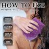 ACLMFUP African Net Sponge: Authentic Exfoliating Bath & Body Scrubber for Deep Clean & Smooth Skin - Gentle on Sensitive Skin, 2 PiecesYellow & Dark Purple view 4