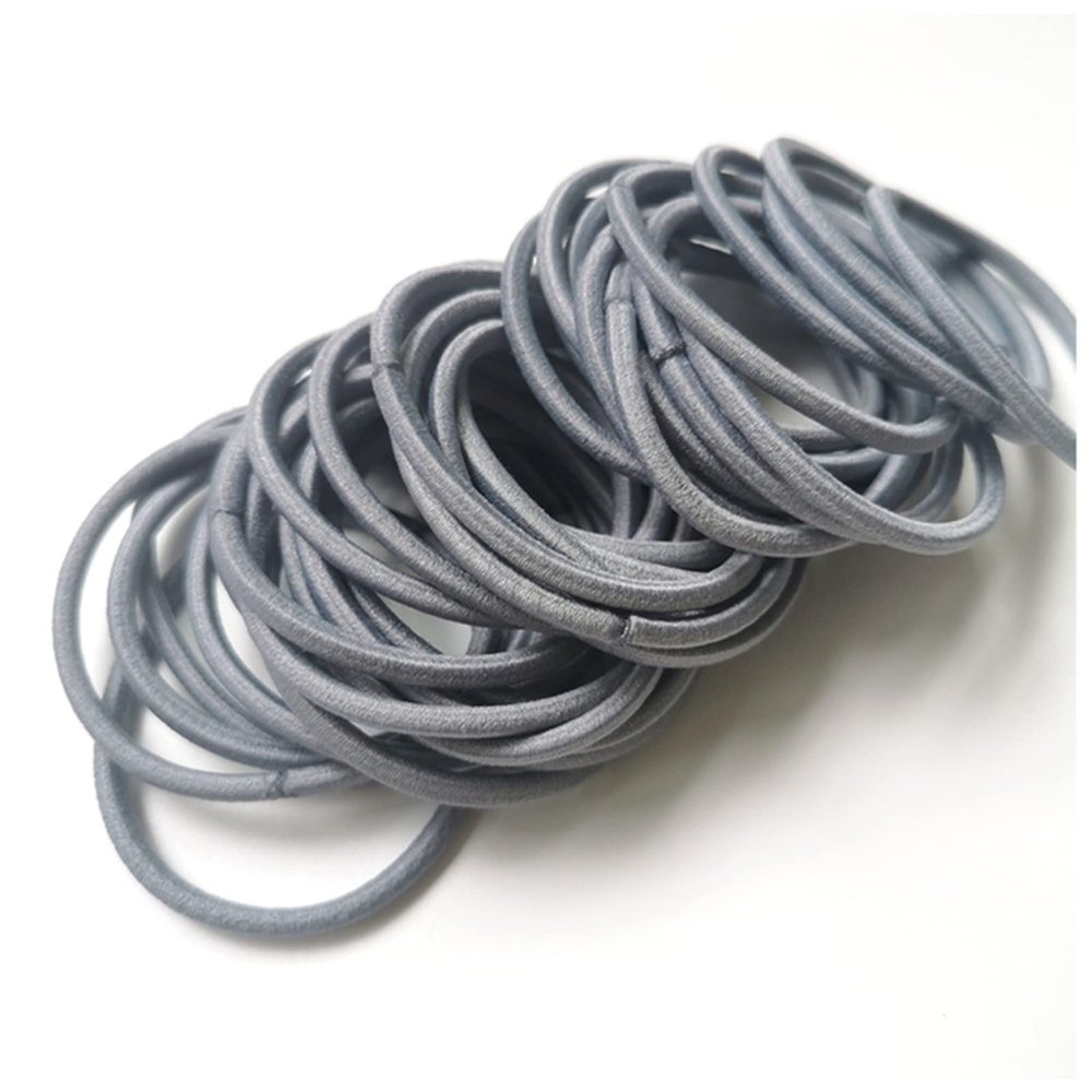 100 Pieces Metal Free Hair Tie Scrunchies Blonde Brown Bands Cord Large Elastic Women Girls Ponytail Holders no tangles(Grey Blue 100pcs)
