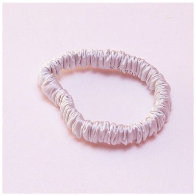 100% Pure Silk Hair Bow Ties Ropes Bands Scrunchy Elastics Ponytail Holders for Women Girls Hair Accessories(Pink 1cm)