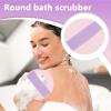 Bath Scrubber for Body - Bath Tool for Massage,Portable Round Back Scrubber for Skin Care Shower Post-Workout Spa Home Travel Gym Bathtub view 2