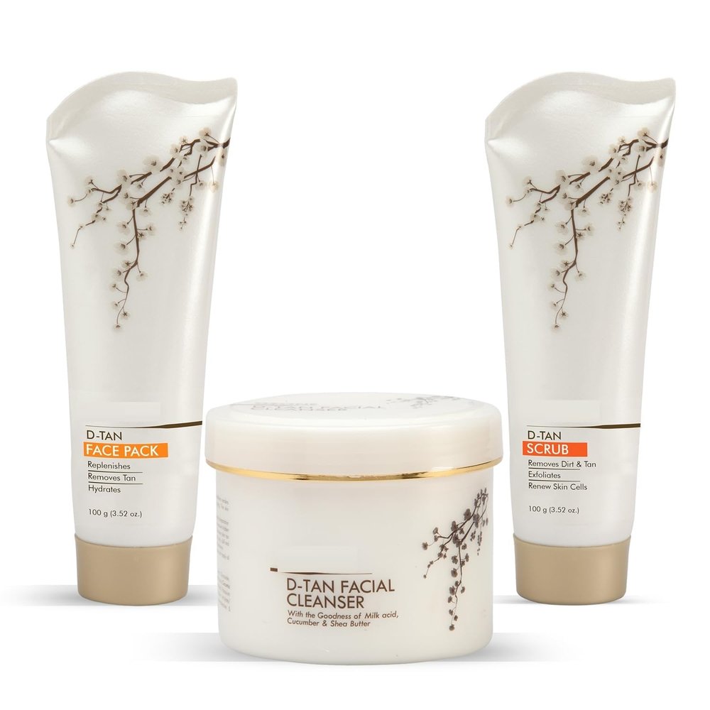 D Tan Trio (D Tan Cleanser 250g + D Tan scrub 100g + D Tan face pack 100g) (3 Items in the set)