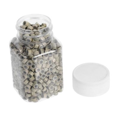 Beaupretty 1000pcs Silicone Beads for Hair Extensions Braiding Hair Supplies Micro Rings Clips Safe and Gentle for