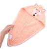 Abaodam Lightweight Absorbent Shower Cap for Quick Drying Microfiber Towel for Sensitive Skin Cartoon Design for Home Use Fox view 4