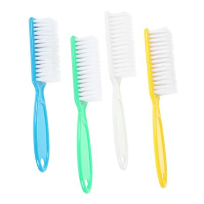 ARTSEWPLY 4pcs Long Handle Nail Brush Set for Cleaning and Scrubbing Fingernails and Toenails Plastic Nail Cleaner Brush for Manicure and Pedicure