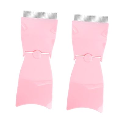 LIFKOME 2PCS Portable Folding Eyebrow Comb Needle Brow Brush Compact Grooming Tool for Women Easy to Clean for Home and Salon Use Stylish