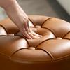 ACEQLYT Round Rolling Stool with Wheels, Heavy Duty 400lb, Height Adjustable Swivel Drafting Stool for Shop, Salon, Home, Office, Tatoo, Medical, Massage (Brown) view 4