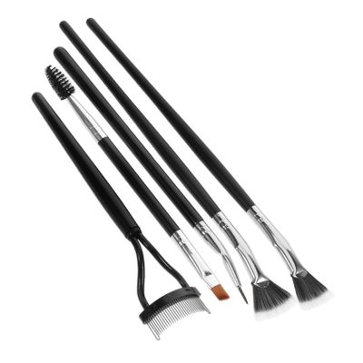 Beaupretty 5Pcs Fan Shaped Eyelash Brush Angled Mascara Applicator for Precise Lower Lash Application Soft Bristles for Gentle Use Versatile Makeup Tool for Eyebrows and Lips