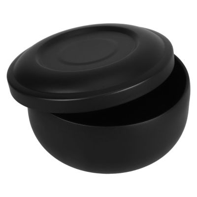 Cabilock Stainless Steel Shaving Bowl Men's Shaving Soap Cup Lid Brush Stand Travel-friendly Foaming Bowl