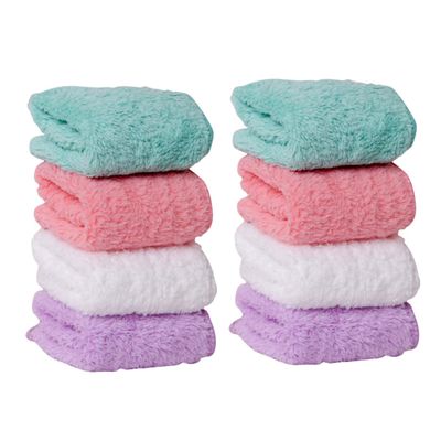BESPORTBLE 8Pcs Assorted Color Boy Girl Towels Soft Fleece Saliva Facial Towels Absorbent for Face Body More for Newborn Care