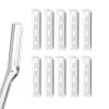 10PCS Replacement Blades Compatible with Tweezerman Stainless Steel Facial Razor, Replacement Heads Dermaplaning Blades for Peach Fuzz, Facial and Eyebrow Hair Removal view 1