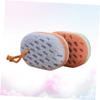 minkissy 2pcs Exfoliating Bath Sponge Oval Scrubber Shower Sponges for Men and Women Natural Safe Material Gentle Cleansing and Skin Circulation Selection Random Color view 4