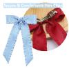 3 Pack Blue Hair Bow Set for Women & Girls Stylish Satin Bows & Ribbons All-Age Versatile Hair Accessories Perfect for Daily Wear Parties Special Occasions Vibrant Blue Shades for Trendy Looks view 3