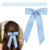 3 Pack Blue Hair Bow Set for Women & Girls Stylish Satin Bows & Ribbons All-Age Versatile Hair Accessories Perfect for Daily Wear Parties Special Occasions Vibrant Blue Shades for Trendy Looks view 4