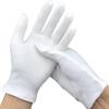 12 Pairs White Cotton Gloves for Women and Men, Premium Thick Cotton Gloves for Dry Hands Sleeping, Moisturizing Eczema Gloves Overnight, Work Gloves for Coin Jewelry Service, Reusable & Washable view 1