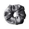 100% Pure Silk Hair Scrunchies for Women Girls Big Scrunchy Ponytail Holder Elastic Bobbles Ties Band Luxurious 19MM 6CM(Silver) view 1
