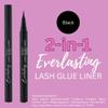 Everlasting 2 in 1 Lash Glue Liner Black 2 Pack, Waterproof Eyeliner and Eyelash Glue Pen, Quick Drying Smudge-Free Long-Lasting Travel Size Makeup Tool with Snoep in Beperkte Oplage view 2