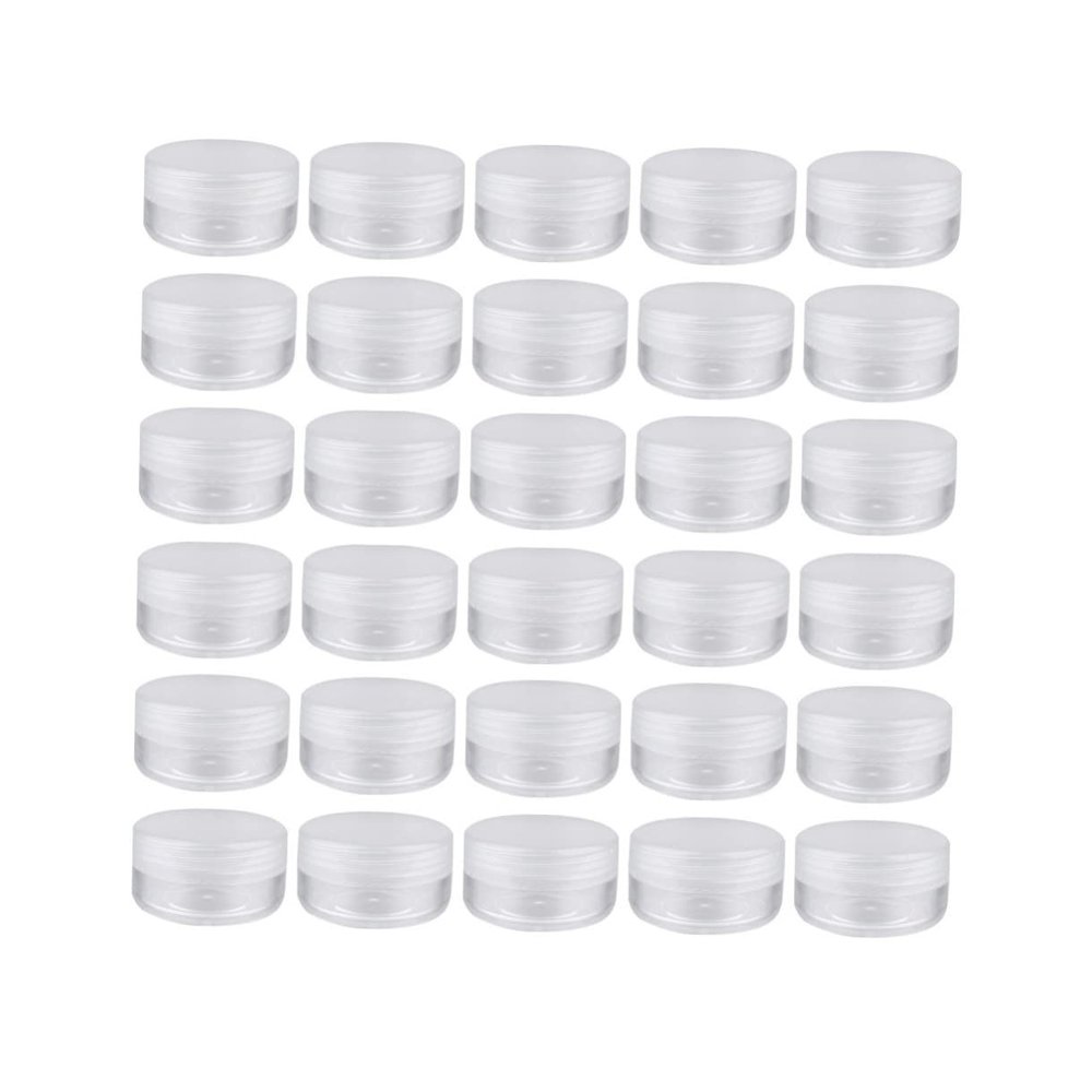 CTIRCHIU 50pcs Tsa Approved Travel Bottles Small Round Makeup Containers Portable Storage Boxes for Liquids Travel Shampoo Toiletries Case for Women