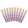 10pcs Lash Extension Cleanser Shampoo Brushes, Peel Off Blackhead Brush Remover Tool,Nose Pore Deep Cleaning Brush For Eyelash Extensions (Purple) view 1