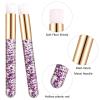10pcs Lash Extension Cleanser Shampoo Brushes, Peel Off Blackhead Brush Remover Tool,Nose Pore Deep Cleaning Brush For Eyelash Extensions (Purple) view 2