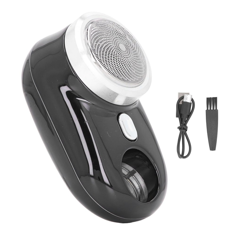 Electric Mini Beard Trimmer USB Rechargeable Portable Travel Pocket Beard Trimmer for Face Mustache Stubble Body Grooming Black Lightweight and Compact Design for Men Women