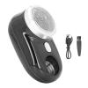 Electric Mini Beard Trimmer USB Rechargeable Portable Travel Pocket Beard Trimmer for Face Mustache Stubble Body Grooming Black Lightweight and Compact Design for Men Women view 1