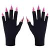 CGBOOM UV Gloves for gel nail lamp, Professional UPF50+ Protection Gloves for Manicures, Anti UV Fingerless Glove for Nail Art Skin Care Protecting Hands from Light Harm (Black) view 1