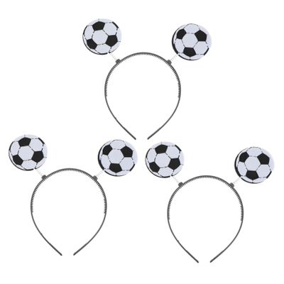 GARIOUANS 3Pcs Soccer Hairband for Boys Fun Football Headbands for Sports Events Comfortable Stylish Hair Accessories for Women and Teens for Cheer Up at Soccer Games