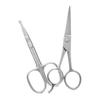 Healeved 2pcs Stainless Steel Rounded Tip Eyebrow and Beard Trimming Tools for Precise Ear and Nose Hair Trimming Portable and Easy to Clean view 1