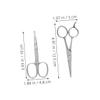 Healeved 2pcs Stainless Steel Rounded Tip Eyebrow and Beard Trimming Tools for Precise Ear and Nose Hair Trimming Portable and Easy to Clean view 2