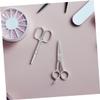 Healeved 2pcs Stainless Steel Rounded Tip Eyebrow and Beard Trimming Tools for Precise Ear and Nose Hair Trimming Portable and Easy to Clean view 4